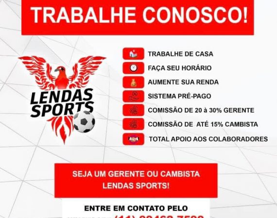 Trabalhe conosco, lendas sport